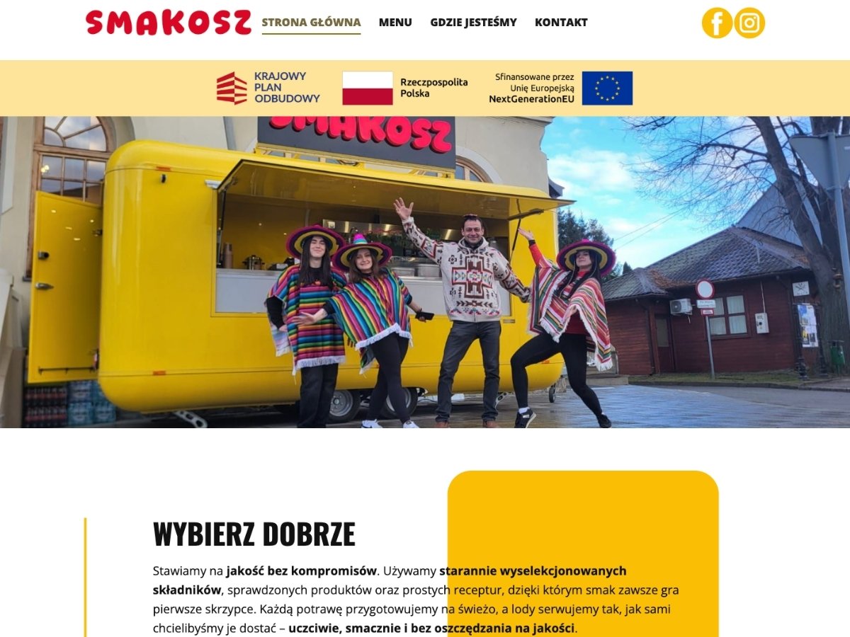 Strona internetowa dla klienta „Catering Smakosz
